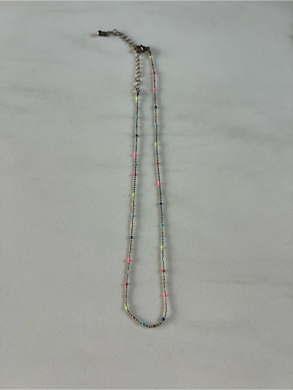 Delicate Multicolor Bead Necklace - Unbranded